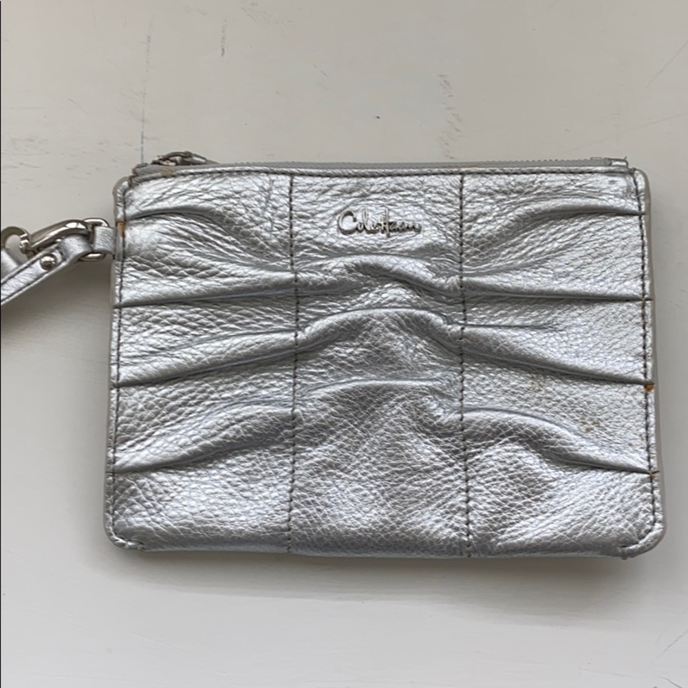 Silver Cole Haan Wristlet